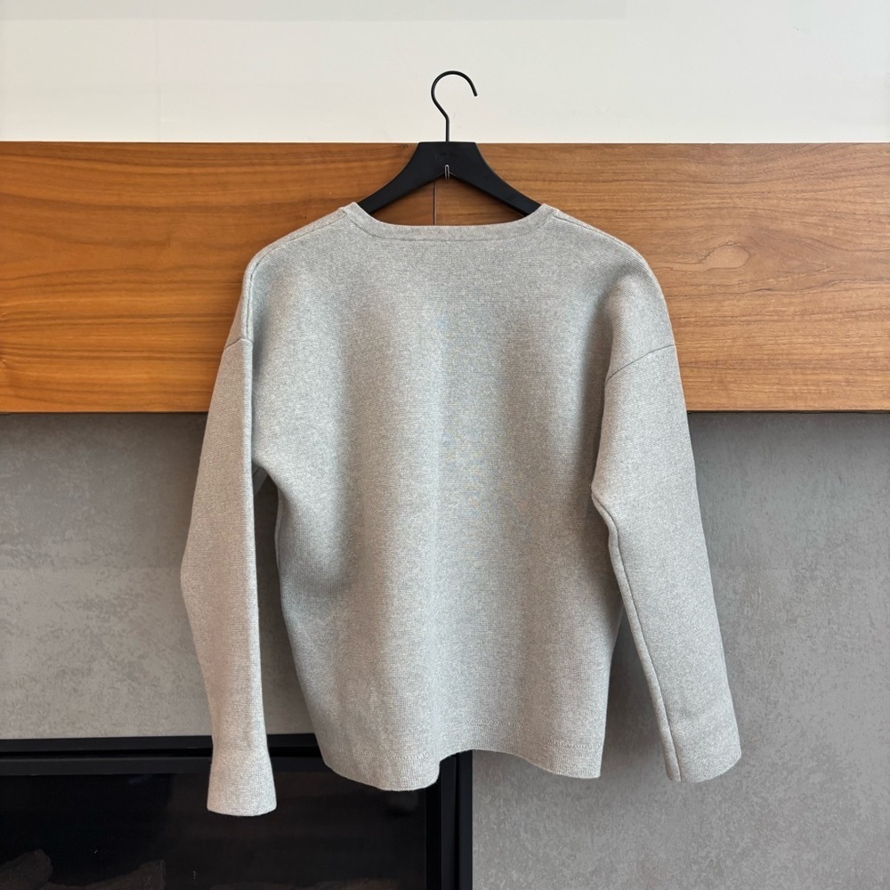 J.CREW COLLECTION BONDED LACE-UP MERINO WOOL SWEATER, SIZE M - Picture 8 of 12